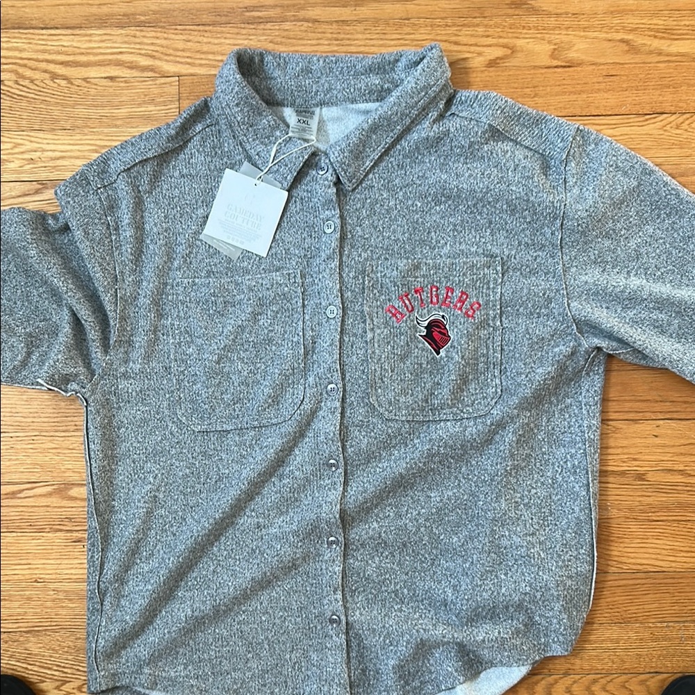 Gray Rutgers Woman’s Shirt Game Day Couture